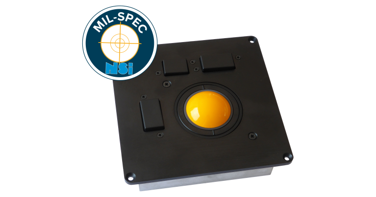 trackball robuste MIL-STD-461 et MIL-STD-810