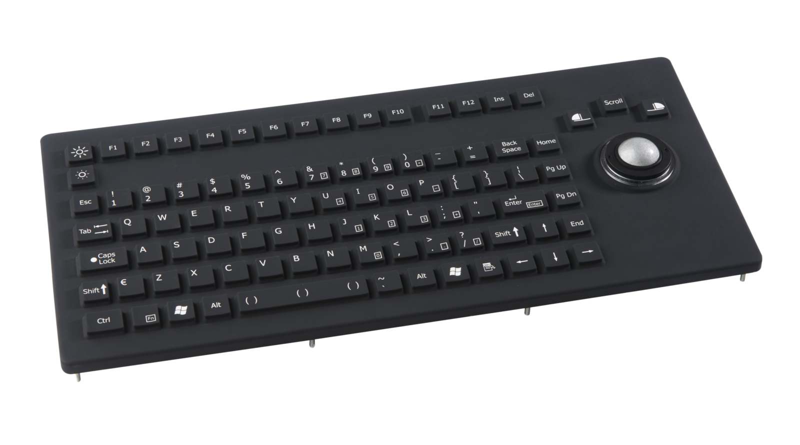 Silicone rubber keyboard with - panel mount |